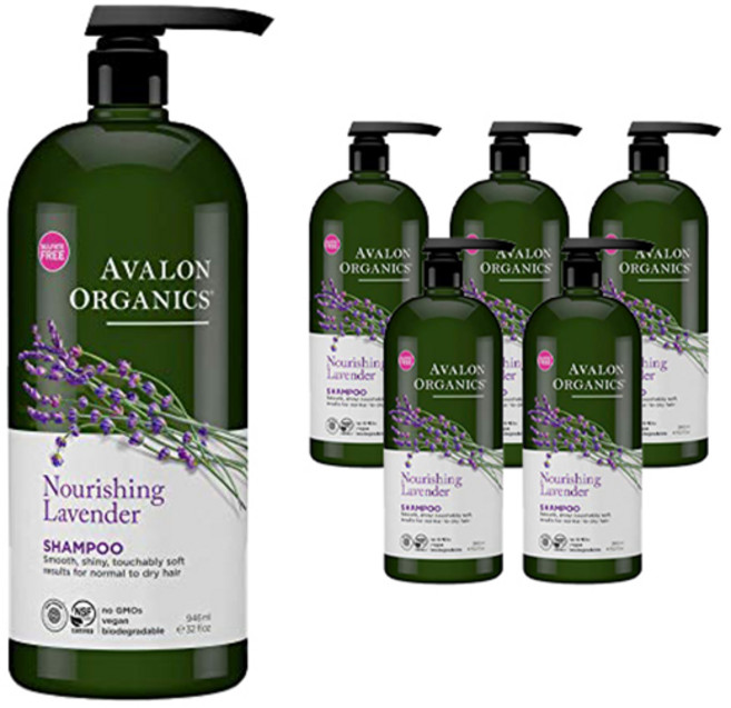 아발론오가닉스 너리싱 라벤더 샴푸, 946ml, 6개