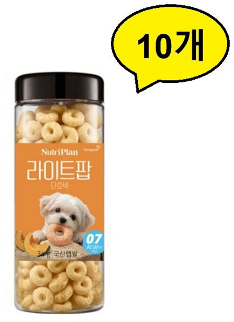 뉴트리플랜 라이트팝 단호박 34g, 10개, 단호박맛