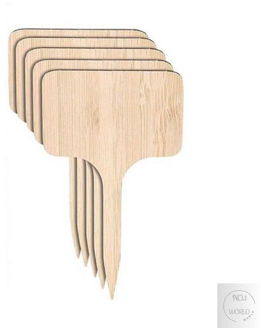 넘버원월드 우드 이름표 10CM 대나무 새싹 나무명찰
