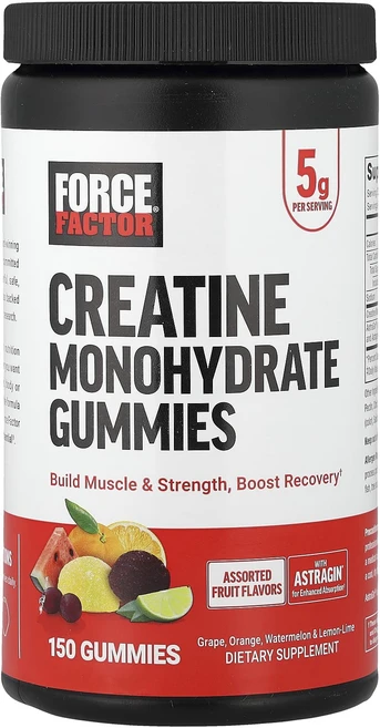 건강챙기세요 Force Factor 크레아틴 일수화물 구미젤리 혼합 과일 구미젤리 150개 백살까지오래오래, ForceFactor크레아틴일수화물구미젤리혼합과일구미젤, 1개 - 쿠팡