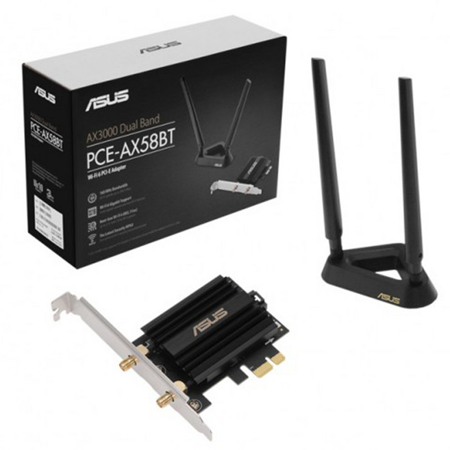 에이수스 WiFi 6 무선 랜카드, PCE-AX58BT, 1개