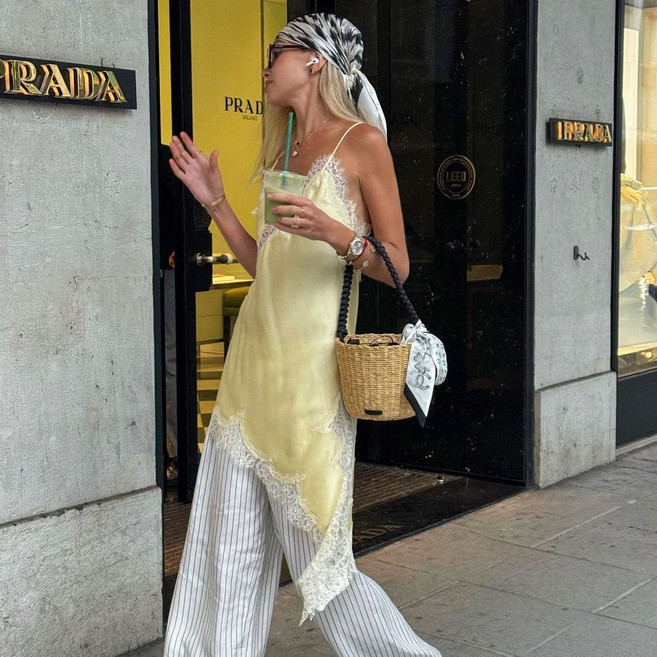 【性感開叉】吊帶連衣裙 魚尾裙 緞面裙 蕾絲裙 晚禮服 派對裙 不規則裙襬 氣質修身 歐美風 約會度假必備