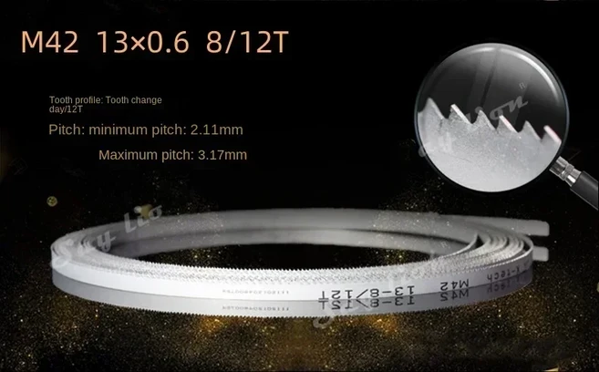 절단 도구 M42 바이메탈 1/2 인치 띠톱 블레이드 길이 2240X13mm 6TPI 경목 금속, 01 8--12Tpi, 12 Length 1826mm, 1개
