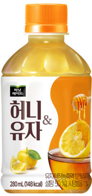 미닛메이드 허니유자 280ml 12패트, 12개