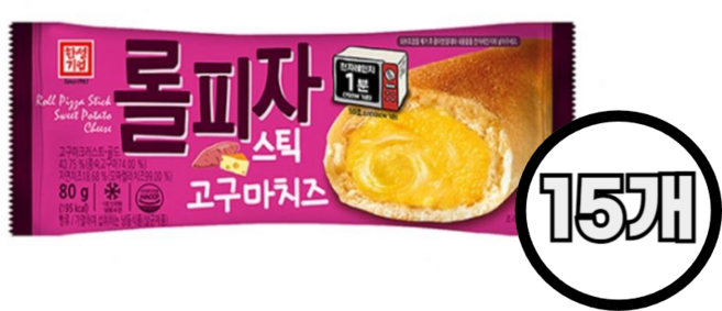 한성 롤피자스틱 고구마 치즈 80gx15개, 15개, 80g