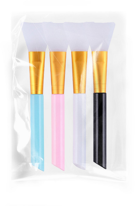 모델링팩 팩브러쉬 실리콘 스파츌라 파데 브러쉬 팩도구, 4개, 4종