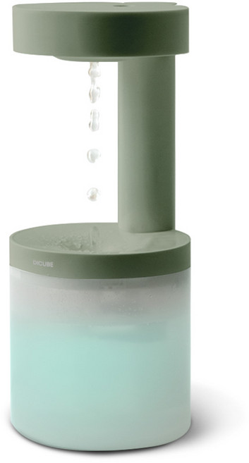 디큐브 거꾸로 물멍 무드등 가습기, 딥그린 - 단품