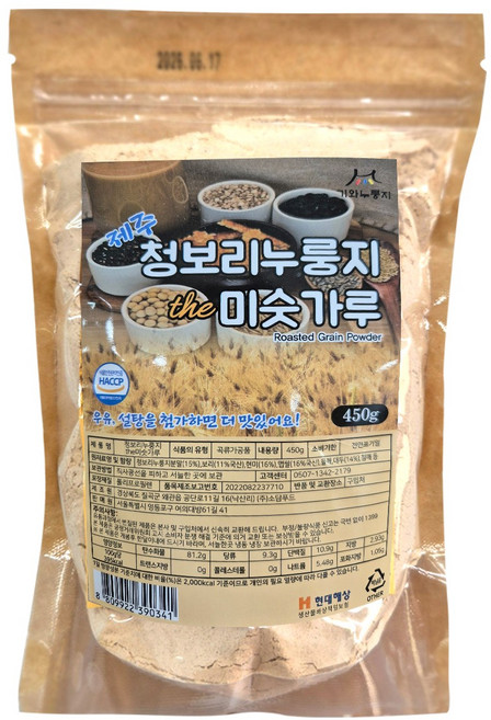 기와누룽지 제주 청보리 누룽지 미숫가루 영양 선식 450 g, 450g, 4개