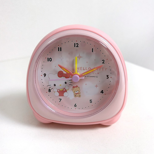 일본 산리오 탁상시계 미니 알람시계 정품, 핑크