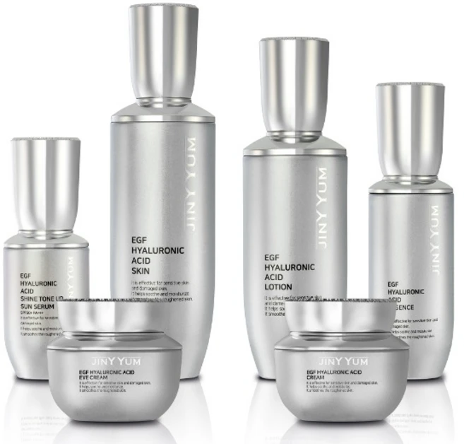 지니윰 이지에프 히알루론산 6종 세트 여성 스킨로션 피부 건조 미백 주름개선 기능성 수분 보습 기초 화장품 세트, 1세트 - 쿠팡