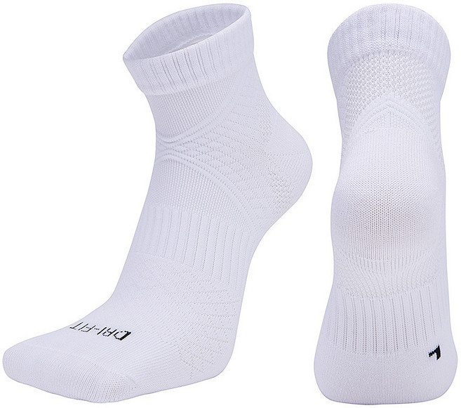 남녀공용 등산 스포츠 중목 장목 양말 흡한 쿠션 양말 4켤레, 4개, 03 여성 화이트