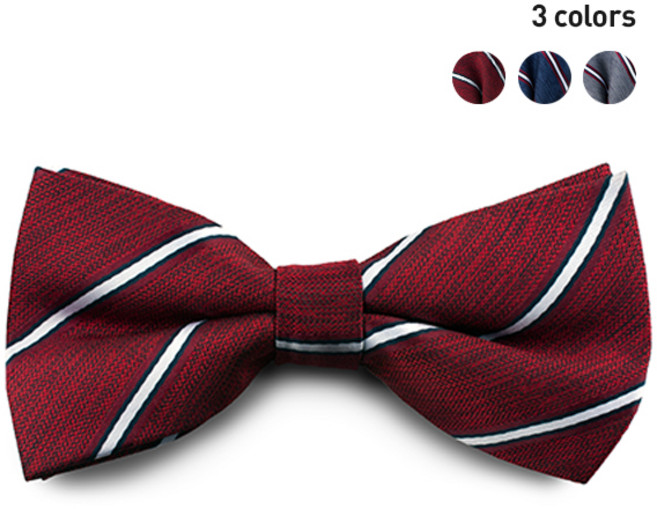 20151215K_삼색 사선 패턴 나비넥타이 3종