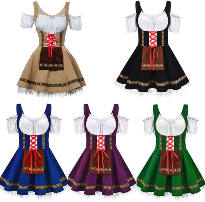 교복몰 여자 빈티지 오프숄더 비어 의상(5color)