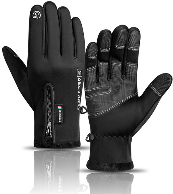 어썸앤유 오토바이 손가락 터치 방한 기모 배달 장갑