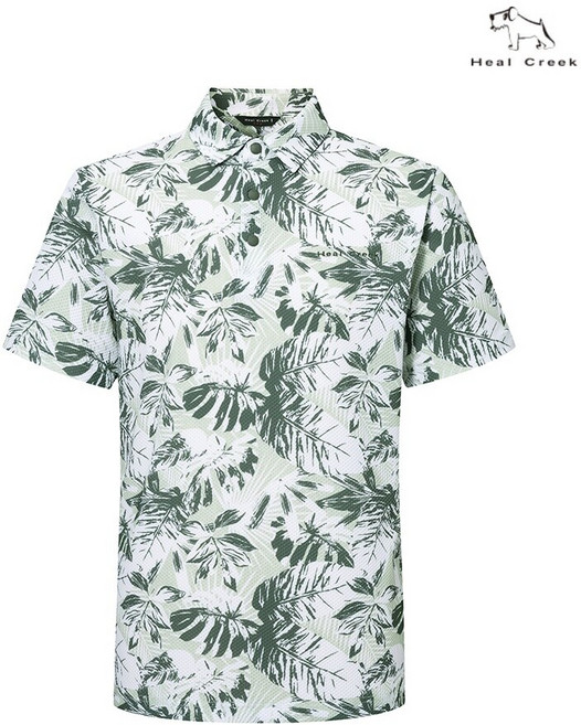 힐크릭 남성골프웨어 골프티셔츠 H521 남성 핫썸머 프린트 TS 1HCTSMU238GRN_SC