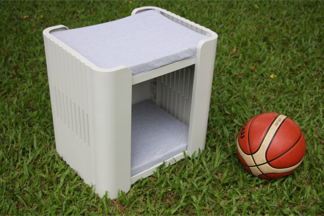 多吉狗屋 雙層透氣貓狗屋, 淺灰色, 1個