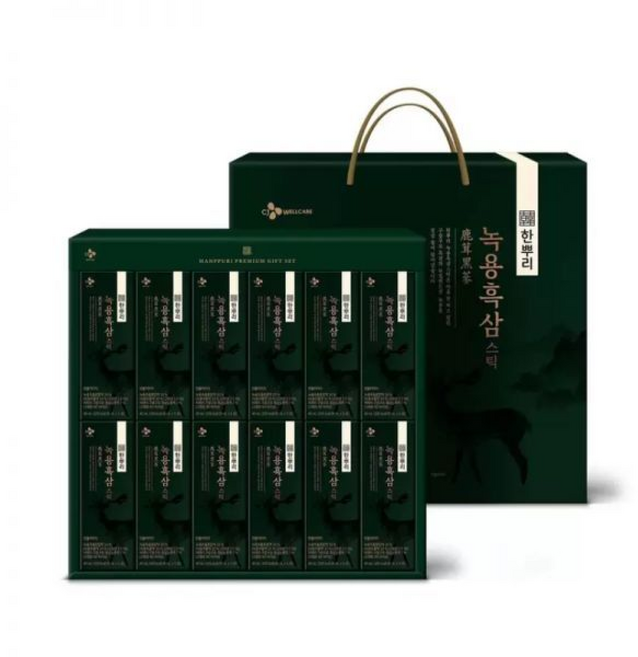 코스트코 CJ 한뿌리 녹용 흑삼스틱 물세트 부모님 명절 설날 추석, 1개, 8ml