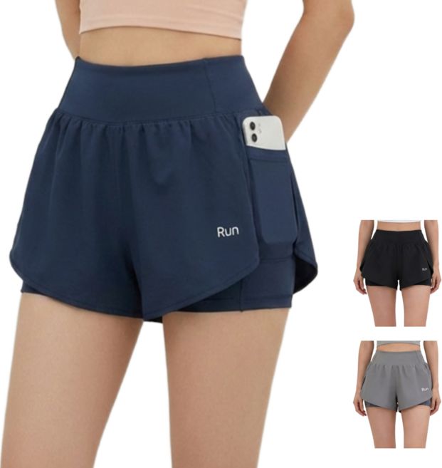 우니크 여성 투인원 쇼츠 러닝 헬스 요가 비치팬츠 반바지 보드숏