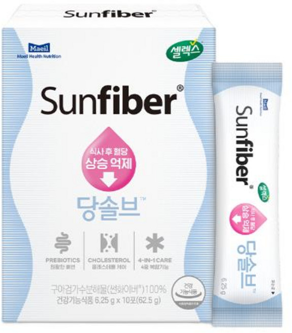 셀렉스 썬화이버 당솔브 스틱 1박스 (10포) 62.5g 건강한 간식 아침대용