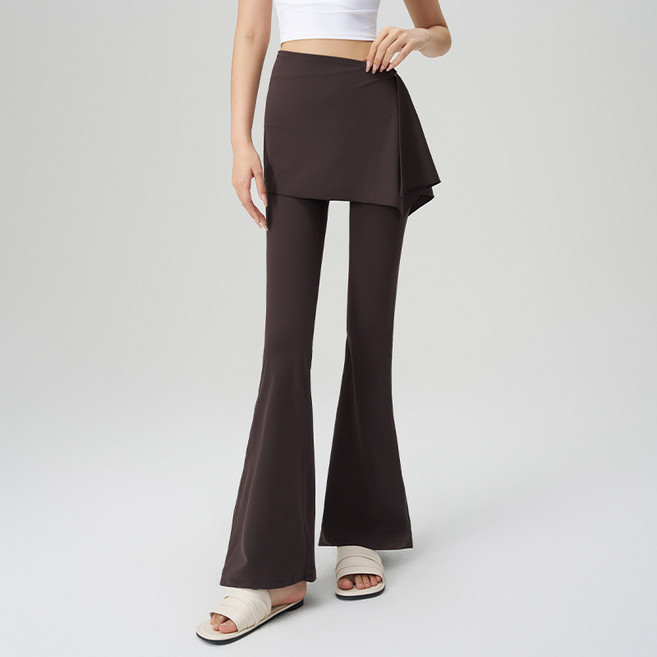 瑜伽裤服女夏薄款带屁帘假两件大码胖mm普拉提臀训练健身运动套装