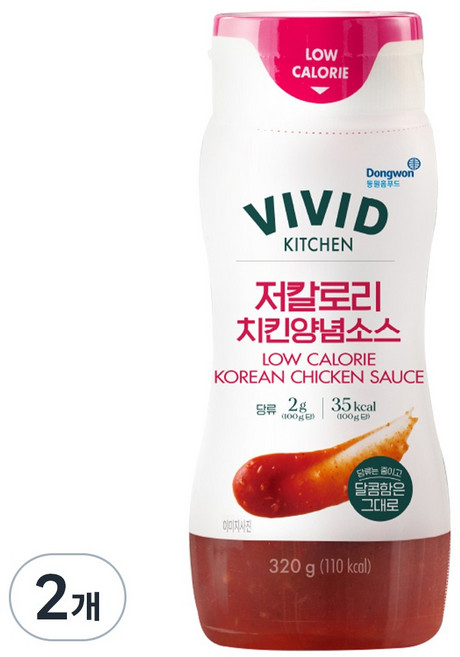 비비드키친 저칼로리 치킨양념소스, 320g, 2개