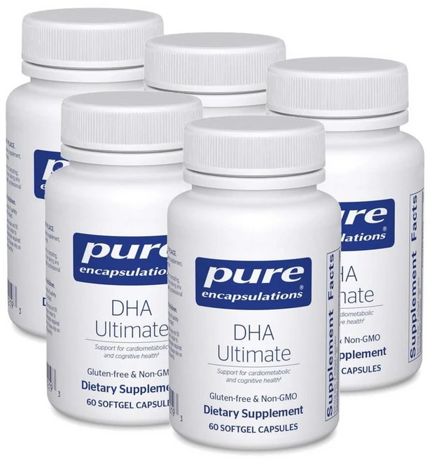 퓨어인캡슐레이션 DHA 얼티메이트 피쉬오일 추출물 소프트젤 Pure Encapsulations DHA Ultimate, 5개, 60정 - 쿠팡