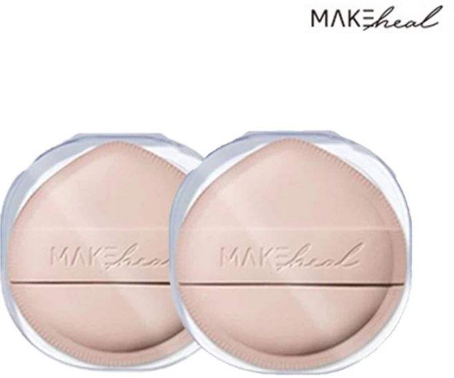 메이크힐 구름 팡팡 퍼프 + 케이스 세트, 핑크, 2개 - 쿠팡