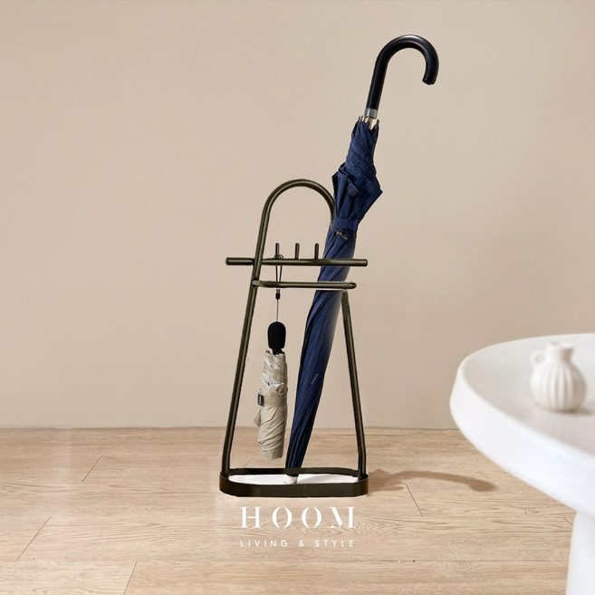 HOOM 禾慕生活 珪藻土吸水傘架, 1個, 個性黑｜寬 30 深 14.5 高 61, 個性黑