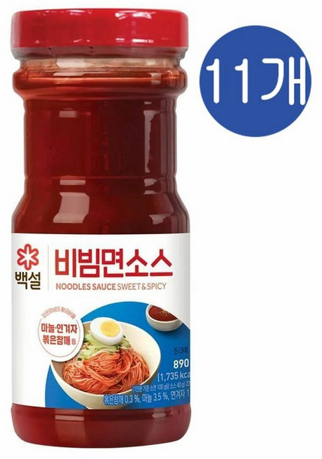 CJ 백설 비빔면소스, 11개, 890g