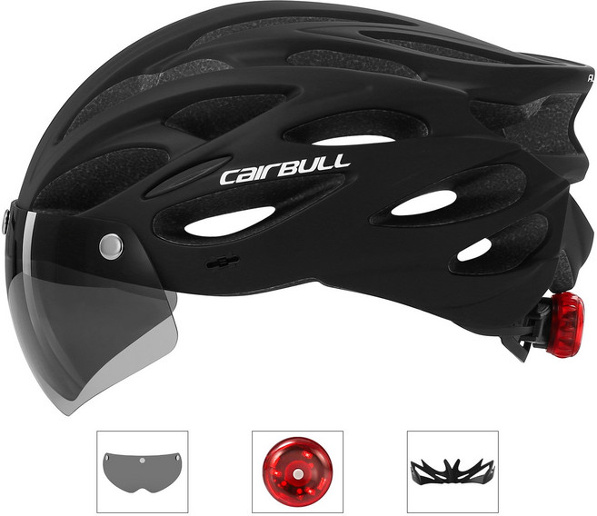 【無品牌】- 運動休閒通勤多功能公路山地自行車騎行頭盔, 黑色