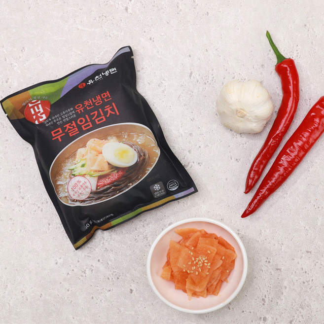 유천냉면 옵션 제품 (기름장 / 비빔양념장 / 무김치 순), 150g, 3개