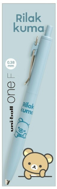 UNI uni-ball one 0.38mm 中性筆 角落生物 懶懶熊 限定款, 1個, 01.懶懶熊 PR12801