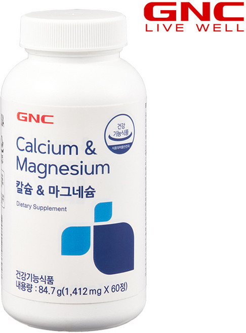 GNC 칼슘 앤 마그네슘 84.7g, 60정, 1개