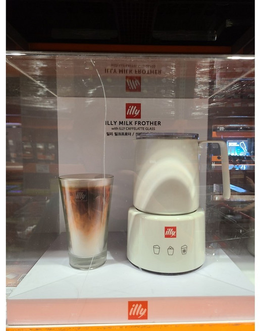 코스트코 ILLY 일리 우유거품기 거품생성기 라떼용 거품제조 라떼 글라스 세트