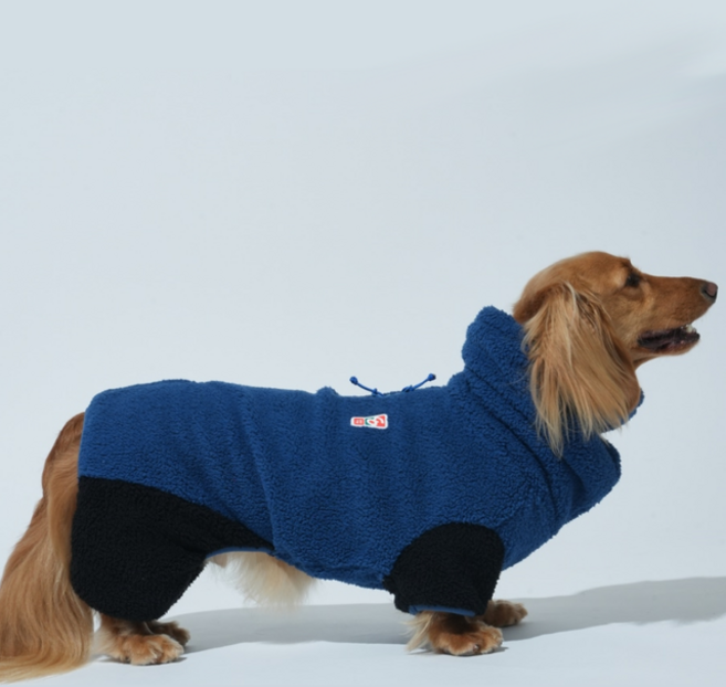 M-5XL 퍼피갤러리 스누드 터키 플리스 강아지 겨울 올인원 닥스훈트 대형견 블루S제라미펫, 오렌지