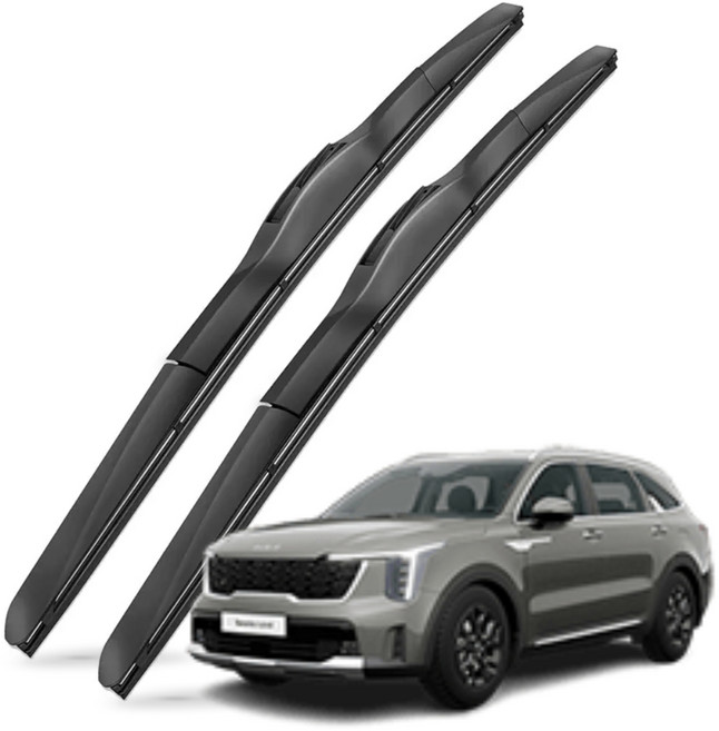 기아 호환 쏘렌토 전차종 자동차 하이브리드 전면 와이퍼 1+1, 뉴쏘렌토R(09~14)-NH600+500mm