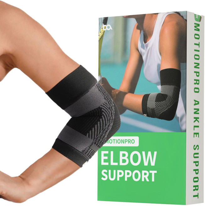 바디베이스 모션프로 팔꿈치 엘보 보호대, 블랙, 1개