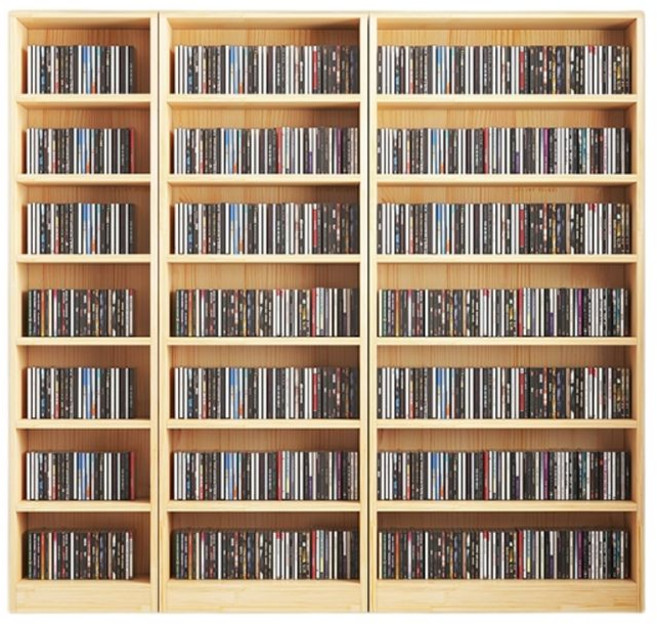 슬림형 책장 DVD 장식장 진열대 CD 현관 서재 수납, 180x60x20cm 8단 A