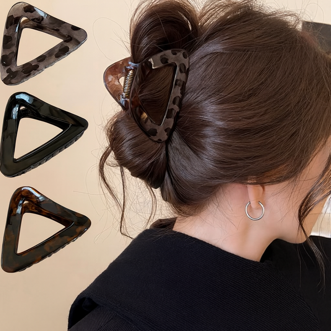 행운상회 여성 헤어 집게핀 삼각 디자인 3개 4개 세트 대형 강력 고정 미끄럼방지