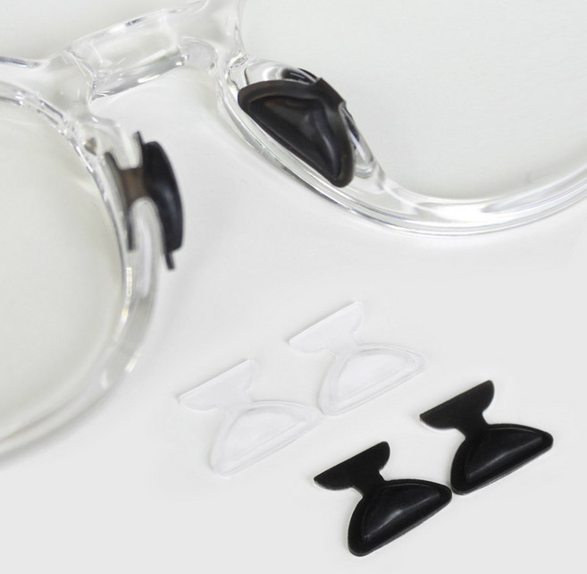 국산 붙이는 실리콘 안경 코패드 스티커 에어 날개형 2세트(4피스)