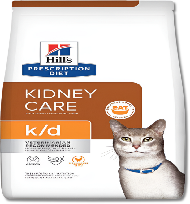 고양이 k/d kd 반려묘 만성 신장 심혈관계 질환 관리 처방식 사료 정품보장, 1.81kg, 1개
