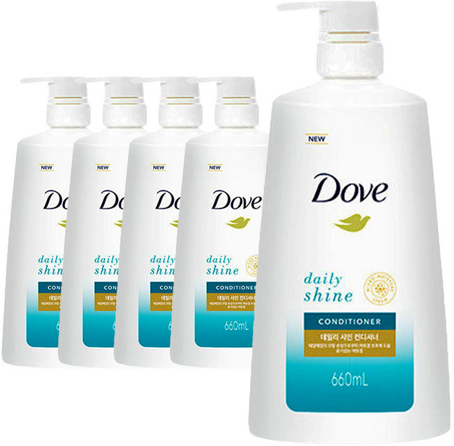 도브 데일리샤인 컨디셔너, 660ml, 5개