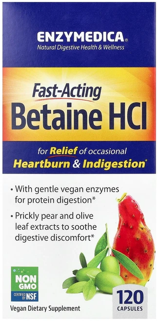 Enzymedica 베타인 HCL 캡슐 120정, 1개 - 쿠팡