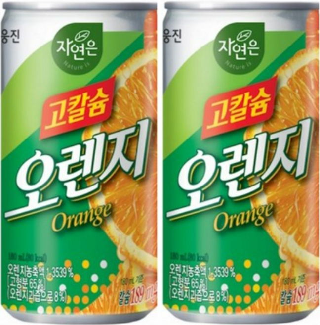 자연은 고칼슘 오렌지주스, 180ml, 30개