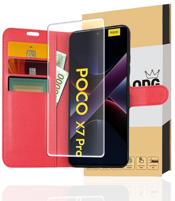 샤오미 포코 X7 PRO 가죽 지갑 케이스 + 액정강화 방탄필름