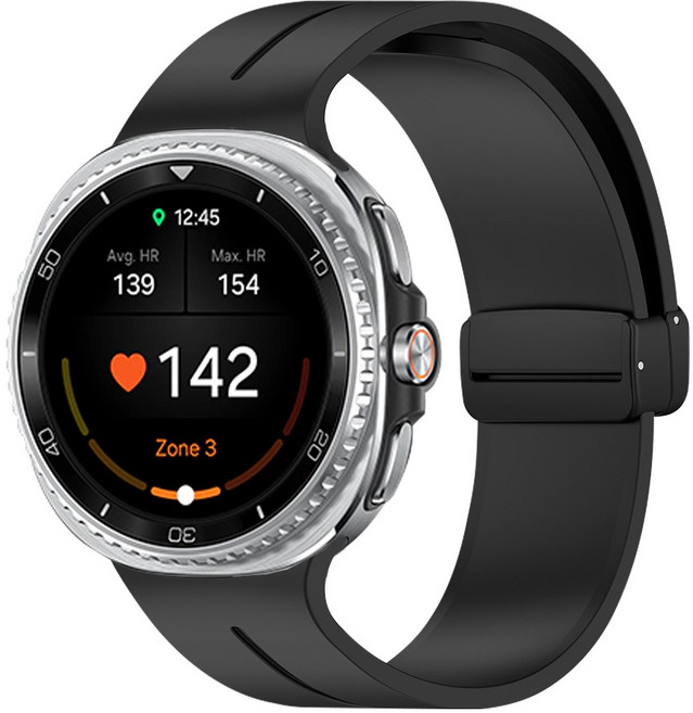 티엑스엘엑스 갤럭시워치 8 클래식 호환 D버클 스트랩, 블랙