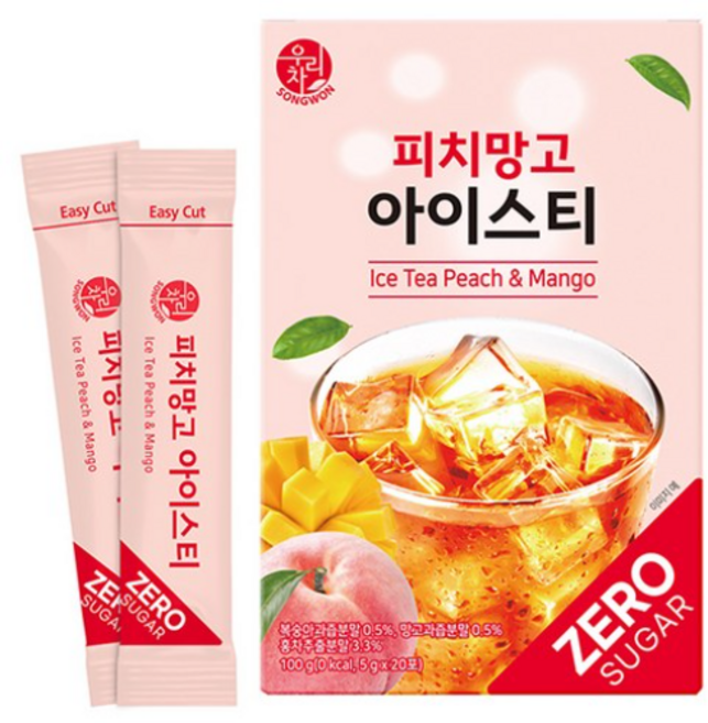 우리차 피치망고 아이스티 분말, 5g, 20개입, 5개