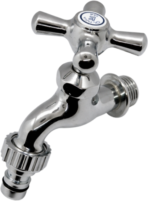 WJ올리비아 신주 십자 커플링 수도꼭지 KC인증 냉수, 1개