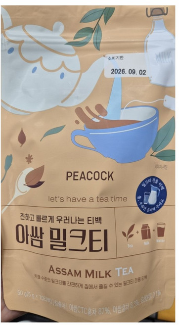 피코크 아쌈 밀크티 50g, 1개, 1개입