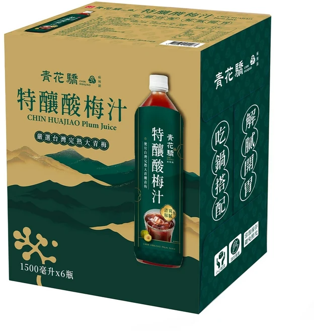 王品 青花驕特釀酸梅汁, 6個, 1.5L